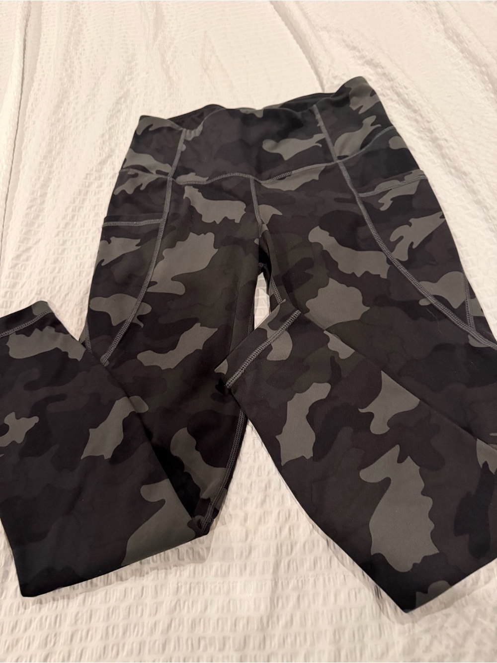 Camo Active Leggings - Gray/Black